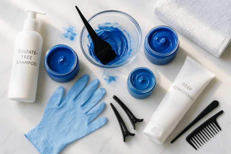 Temporary Blue Hair Dye